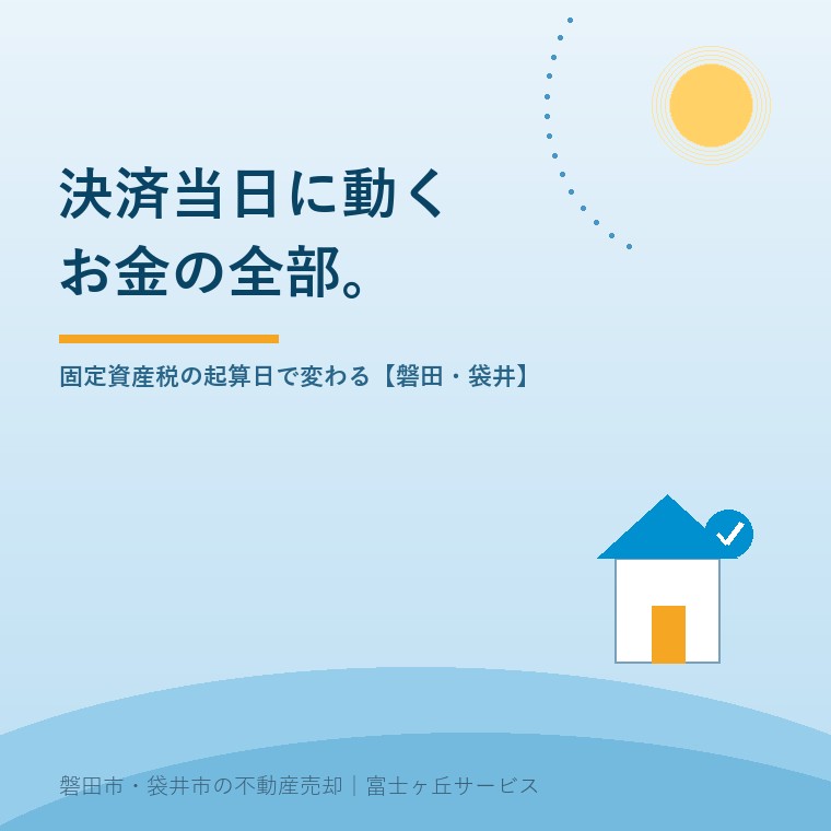 決済当日に動くお金の全部。固定資産税の起算日で変わる【磐田・袋井】