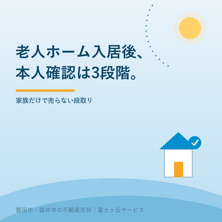 老人ホーム入居後の不動産売却で本人確認を3段階に分ける記事の表紙