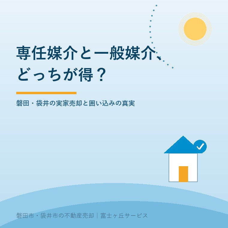 専任媒介と一般媒介どっちが得？｜磐田の実家売却で選ぶ基準の表紙バナー