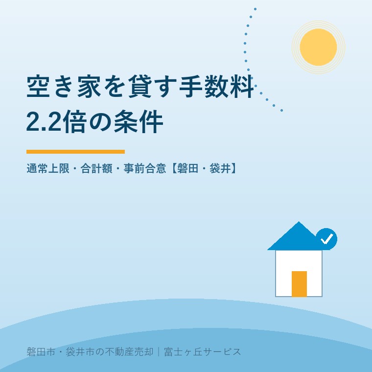 空き家を貸す仲介手数料の2.2倍特例について、通常上限、貸主と借主の合計額、事前合意を確認する記事の表紙