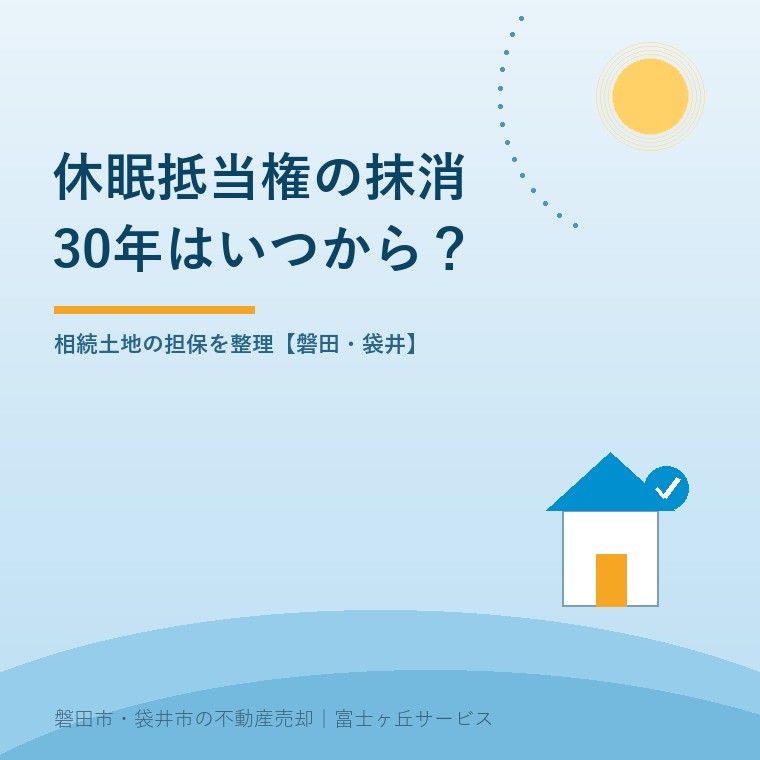 相続土地に残る休眠抵当権について、弁済期と法人の解散日から各30年の要件を確かめる記事の表紙