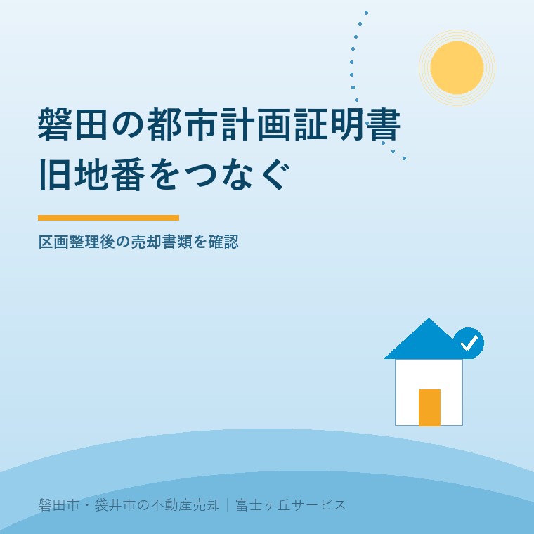 都市計画証明書|磐田で旧地番をつなぐ書類を案内する表紙