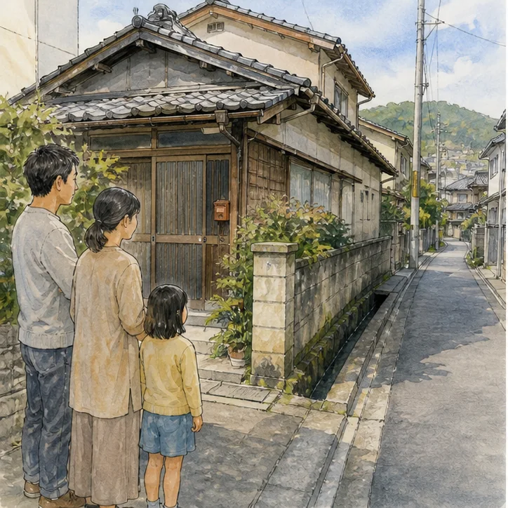 磐田駅周辺の実家の道路づけを住所から確認する場面のイメージ