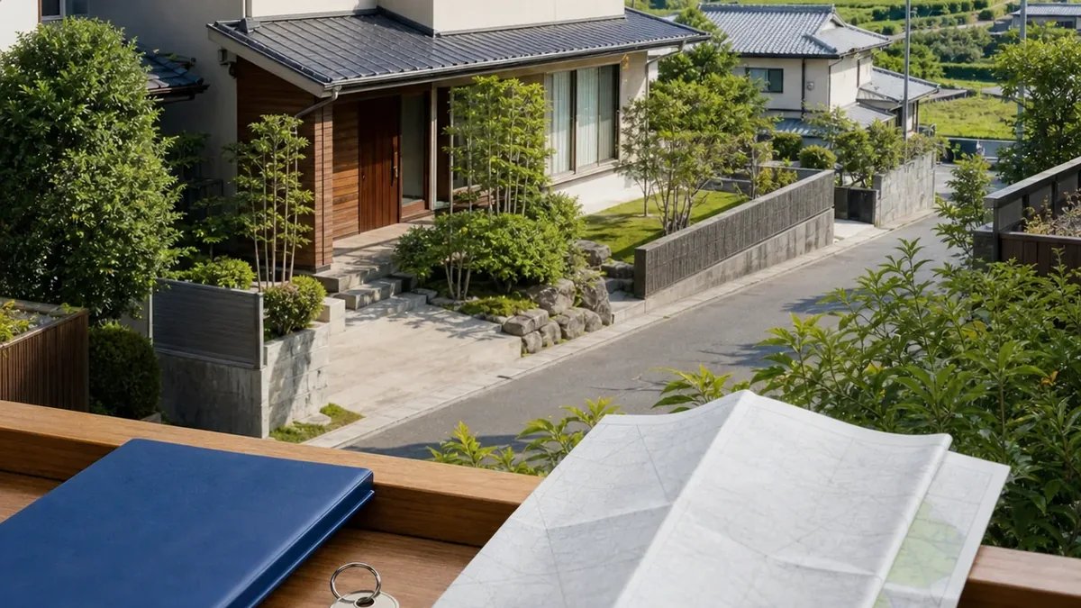磐田市豊田地区の実家相談｜市街地と旧集落で異なる確認ポイントについて家族が資料を確認し、次の順番を話し合う写真風イメージ