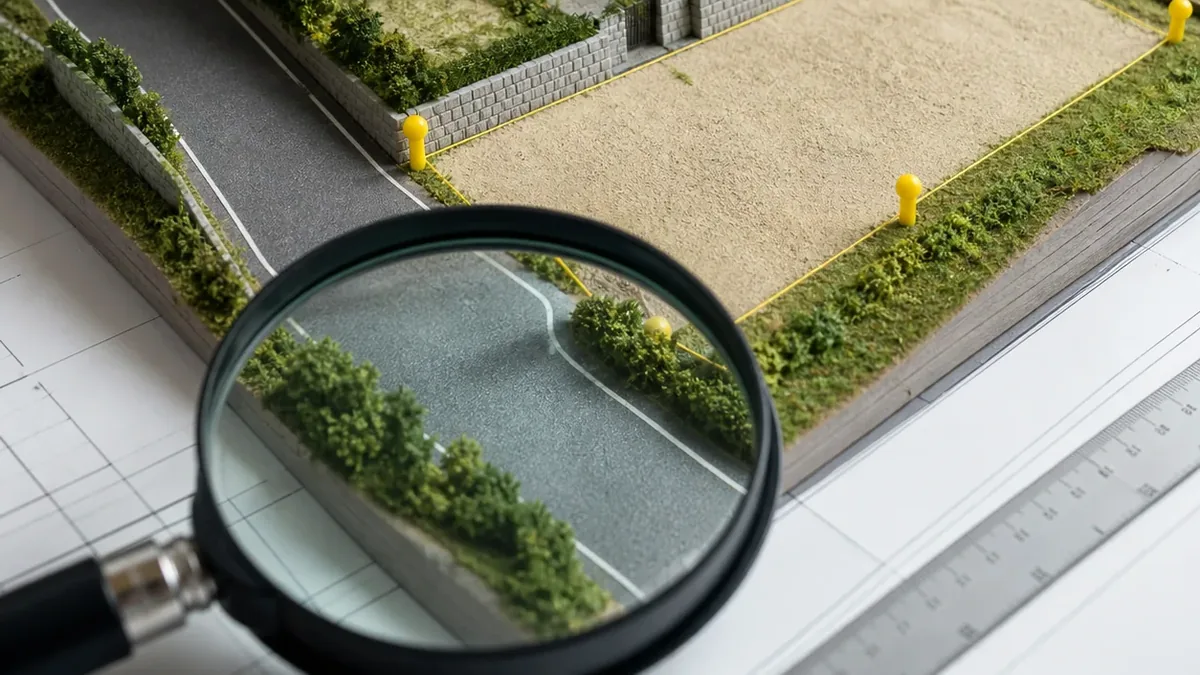 実家の土地、登記面積と実際が違うかも？縄伸び・縄縮みの初期確認について家族が資料を確認し、次の順番を話し合う写真風イメージ