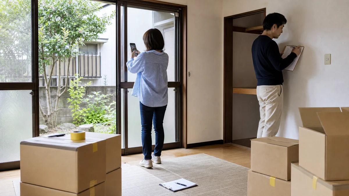 戸建て賃貸の退去準備｜予告・庭・粗大ごみ・原状回復を順番に進めるの実務イメージ